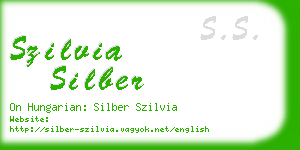 szilvia silber business card